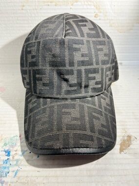 Fendi FF Logo Baseball Cap - Black and Gray